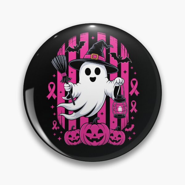 Item preview, In October We Wear Pink – Breast Cancer Awareness Ghost Witch Art designed and sold by jkrphoto.