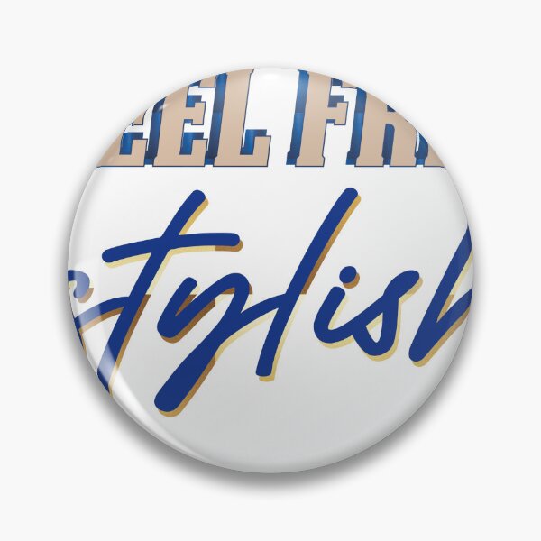 Item preview, Feel Free Stylish Retro Script Typography Blue Beige T-Shirt designed and sold by Atique Creations.