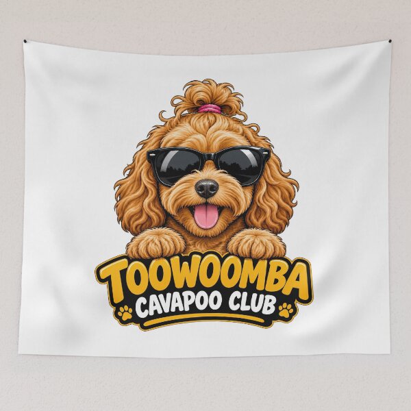 Item preview, Toowoomba Cavapoo Club – Cute Cavapoo Dog Design for Toowoomba Dog Owners designed and sold by LazyOwlStore.