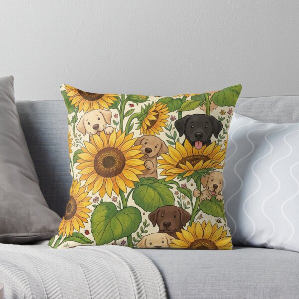 Item preview, Labrador puppies in the sunflower field designed and sold by Goodthingstree.