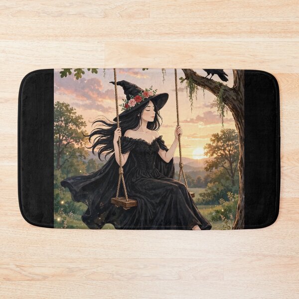 Item preview, The Witch Swinging Beneath the Autumn Trees. designed and sold by DibujandoPorfa.
