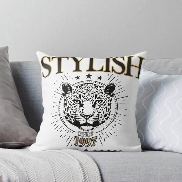 Item preview, Stylish Leopard Since 1997 Black Gold Vintage Varsity T-Shirt designed and sold by Atique Creations.