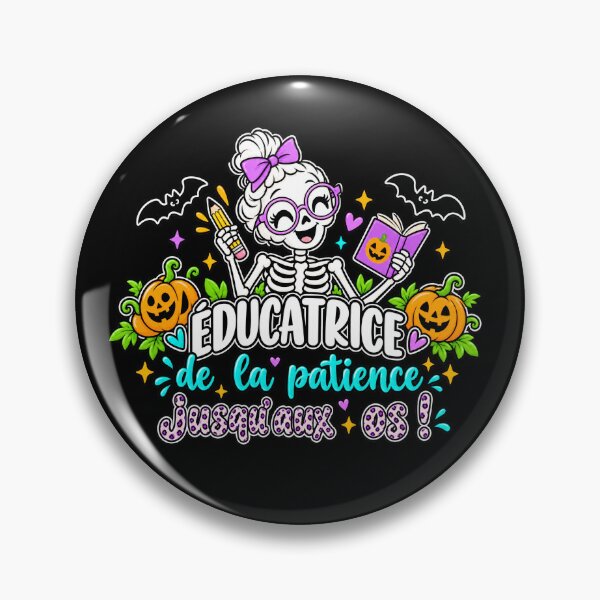 Item preview, Educator, patience to the bone! – Halloween Skeleton – Halloween educator, cute ghost and Halloween pumpkin for educator classic T-shirt designed and sold by houmate.