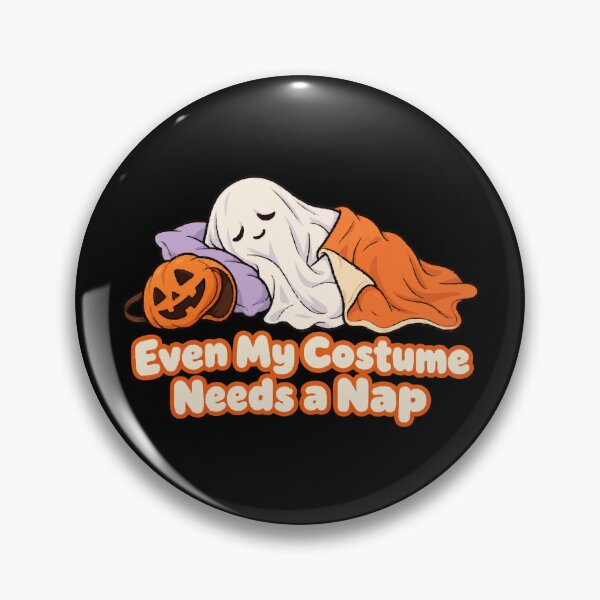 Item preview, Even My Costume Needs a Nap Ghost Halloween Humor designed and sold by ThreadQuirk.