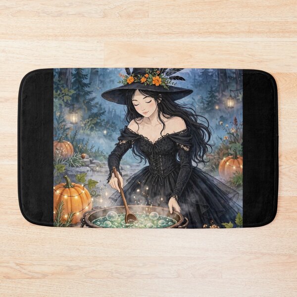 Item preview,  The Witch Brewing a Mysterious Potion. designed and sold by DibujandoPorfa.