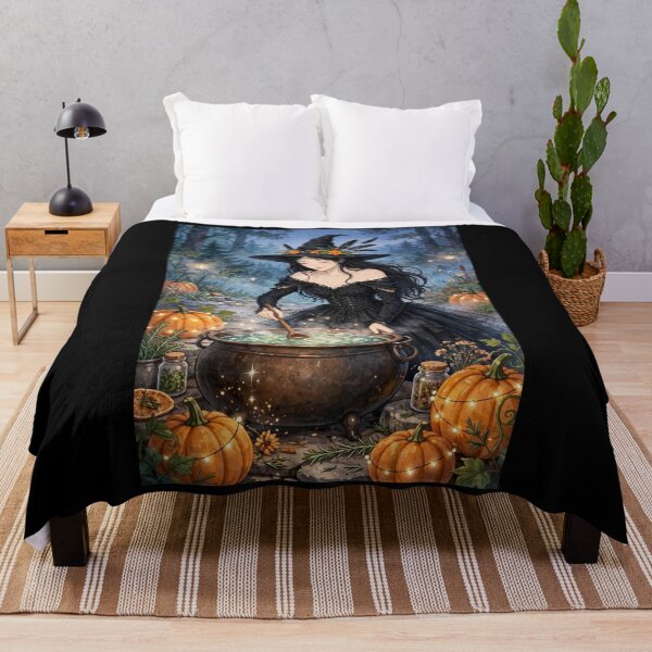 Item preview, The Witch Brewing a Mysterious Potion. designed and sold by DibujandoPorfa.