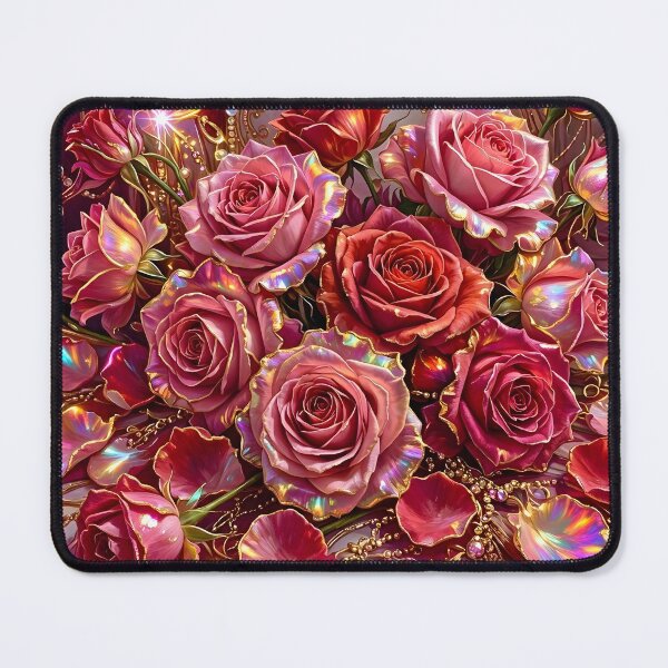 Item preview, Elegant Gold Royal Roses and Jeweled Petals Design designed and sold by Sybille-Yates.