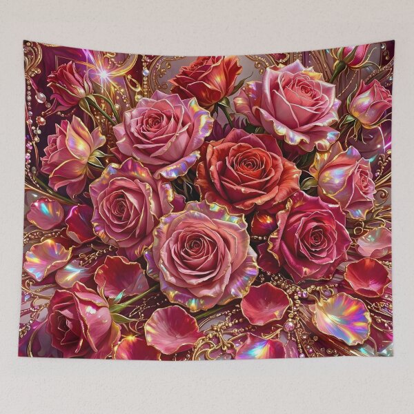 Item preview, Elegant Gold Royal Roses and Jeweled Petals Design designed and sold by Sybille-Yates.