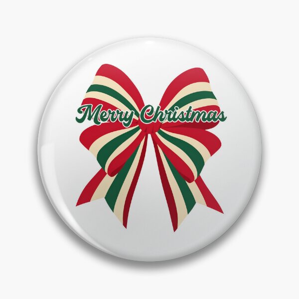 Item preview, Merry Christmas Retro Striped Holiday Bow Festive Typography designed and sold by By The Moon.