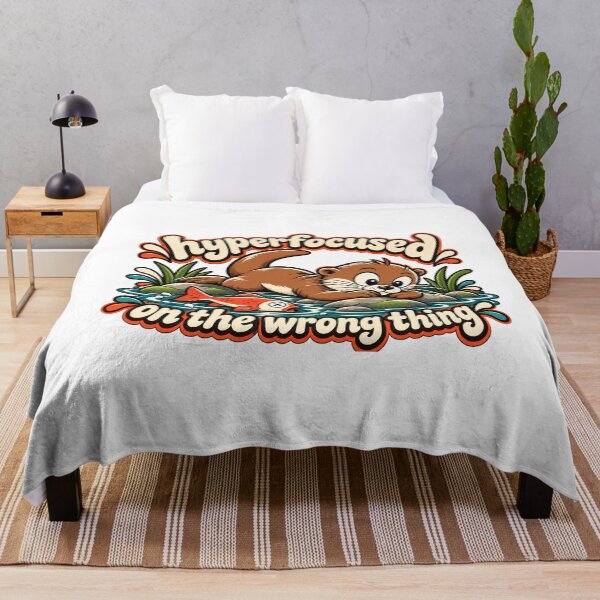 Item preview, Hyperfocused On The Wrong Thing Otter Sticker - Funny ADHD Meme designed and sold by VYBEHAUS.