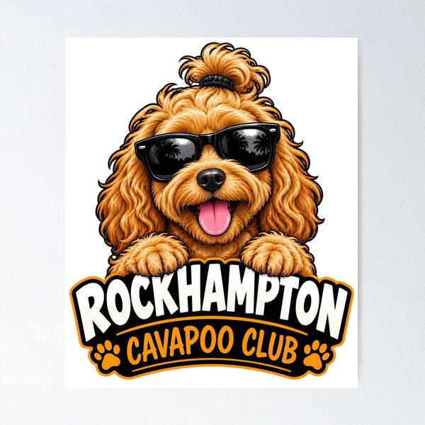 Item preview, Rockhampton Cavapoo Club – Cute Cavapoo Dog Design for Rockhampton Dog Owners designed and sold by LazyOwlStore.