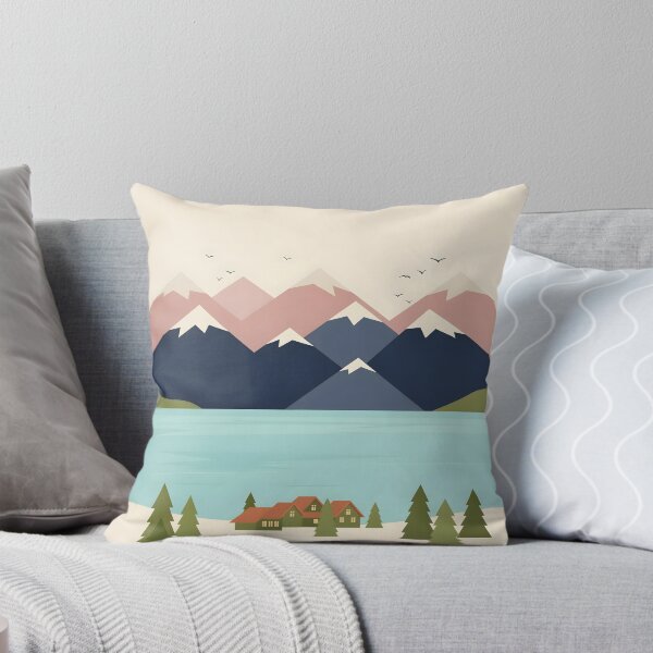 Item preview, Banff Canada Winter Rocky Mountains Minimalist Travel Illustration Frozen Lake designed and sold by JIGUWORLD.