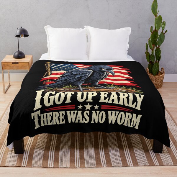 Item preview, I Got Up Early There was No Worm Patriotic designed and sold by YalenArt.
