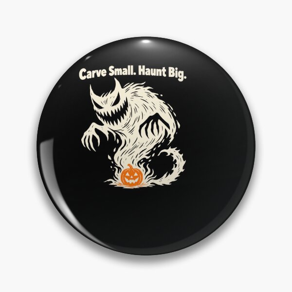 Item preview, Carve Small. Haunt Big. Jack-O'-Lantern Shadow Linocut Halloween designed and sold by ThreadQuirk.