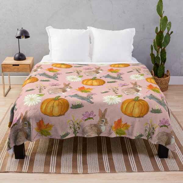 Item preview, Autumn Bunny & Pumpkin Seamless Pattern designed and sold by hopenoli_art.