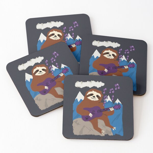 Item preview, Sloth Playing Guitar on Mountain  designed and sold by wildjellybeans.