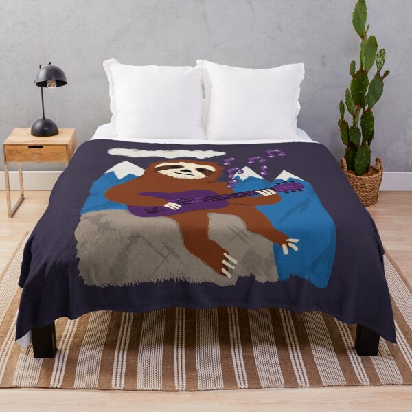 Item preview, Sloth Playing Guitar on Mountain designed and sold by wildjellybeans.