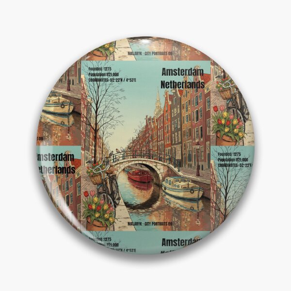Item preview, Amsterdam Netherlands Retro Comics City Portrait No. 09 designed and sold by Malaryk.