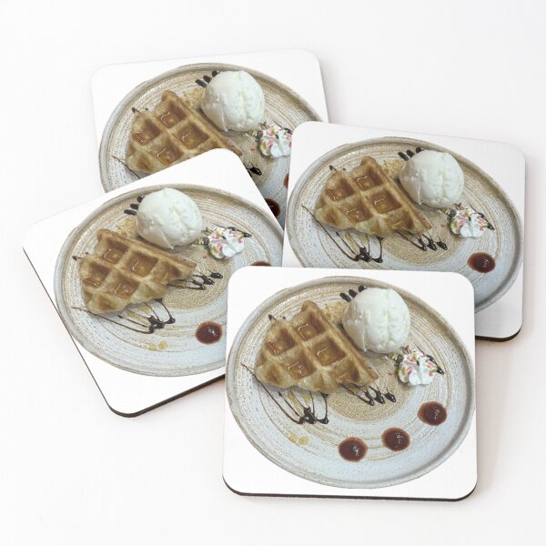 Item preview, Crispy croffle waffle served with vanilla ice cream scoop designed and sold by pipikijung.