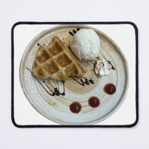 Item preview, Crispy croffle waffle served with vanilla ice cream scoop designed and sold by pipikijung.