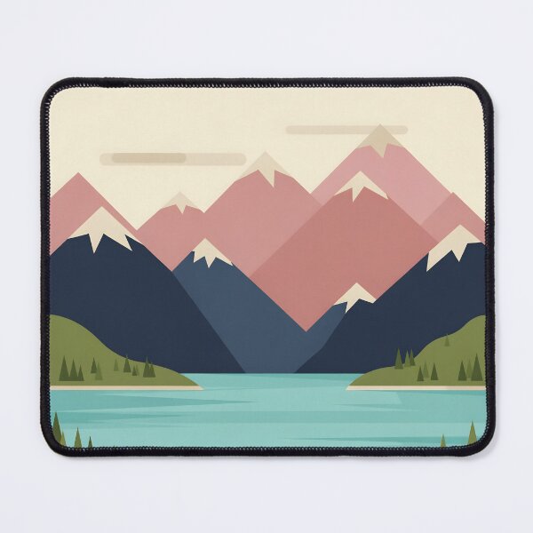 Item preview, Banff Canada Winter Rocky Mountains Minimalist Travel Illustration Frozen Lake designed and sold by JIGUWORLD.