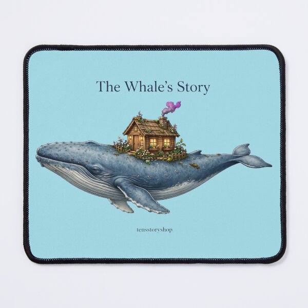 Item preview, The Whale’s Story – Magical Cosmic Whale and Fantasy Cottage designed and sold by tenstoriesshop.