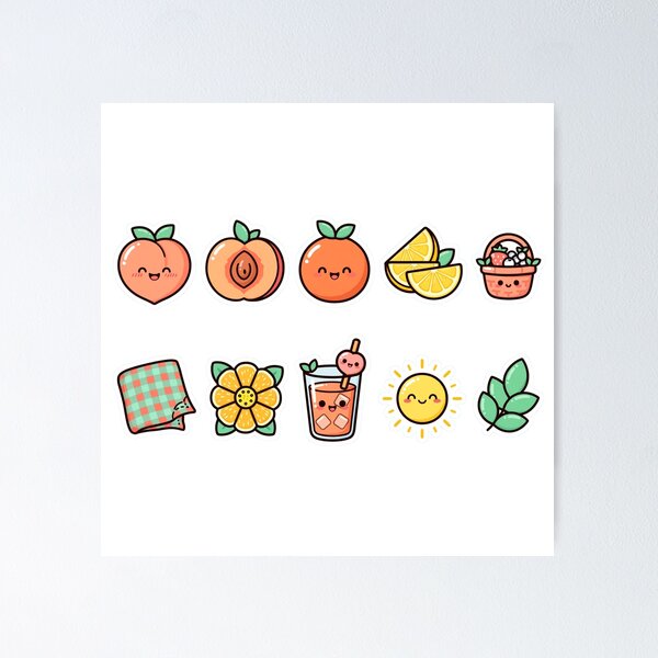 Item preview, Peachy Summer Picnic designed and sold by Stylestickers55.