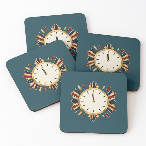 Item preview, New Year Midnight Clock with Deco Rays designed and sold by JPMprints.