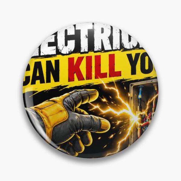 Item preview, electricity kills - Vintage Lineman Dark Humor designed and sold by SRV Shop ⭐⭐⭐⭐⭐.