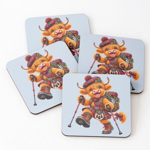 Item preview, Cute Highland Cow Hiking | Scottish Highland Coo Backpacking Adventure designed and sold by MaedK.
