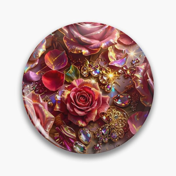 Item preview, Elegant Gold Royal Roses and Jeweled Petals Design designed and sold by Sybille-Yates.