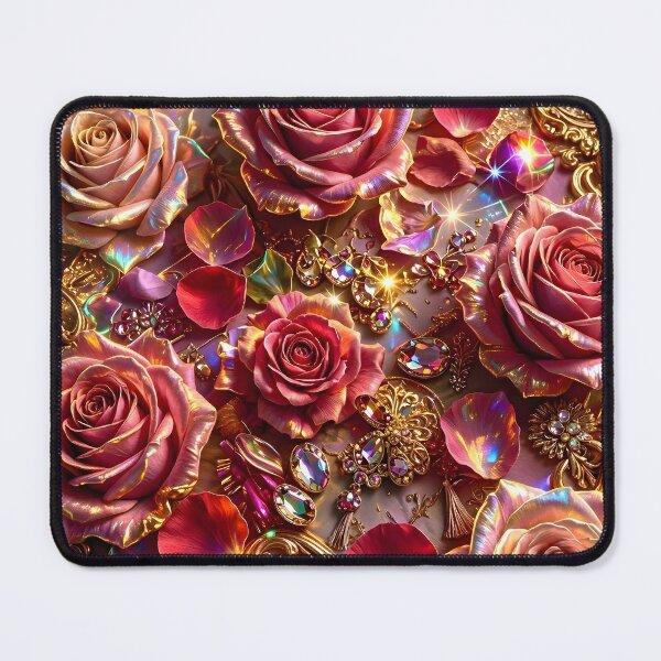 Item preview, Elegant Gold Royal Roses and Jeweled Petals Design designed and sold by Sybille-Yates.