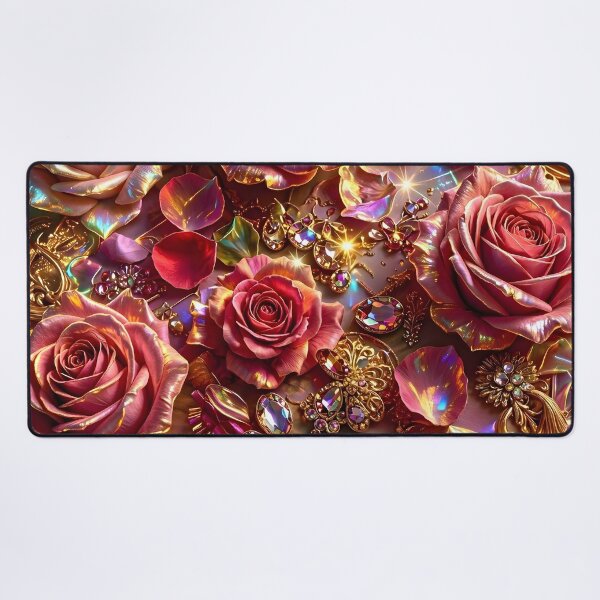 Item preview, Elegant Gold Royal Roses and Jeweled Petals Design designed and sold by Sybille-Yates.