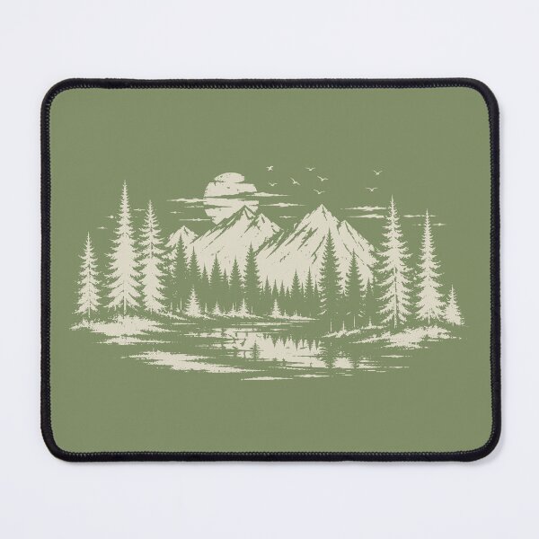 Item preview, Retro Mountain Forest Vintage Trees designed and sold by YalenArt.