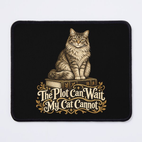Item preview, The Plot Can Wait My Cat Cannot designed and sold by Good Mood Foundry.