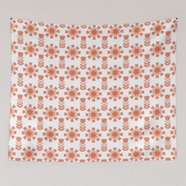 Item preview, Scandinavian Tulip Floral Folk Pattern designed and sold by DILMIK..
