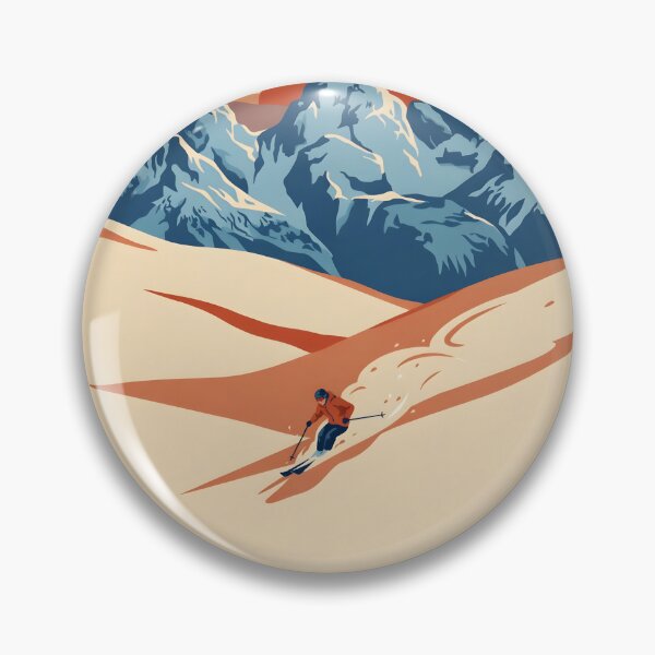 Item preview, Grand Targhee Wyoming Retro Ski Resort Teton Range Powder Skier Illustration designed and sold by JIGUWORLD.