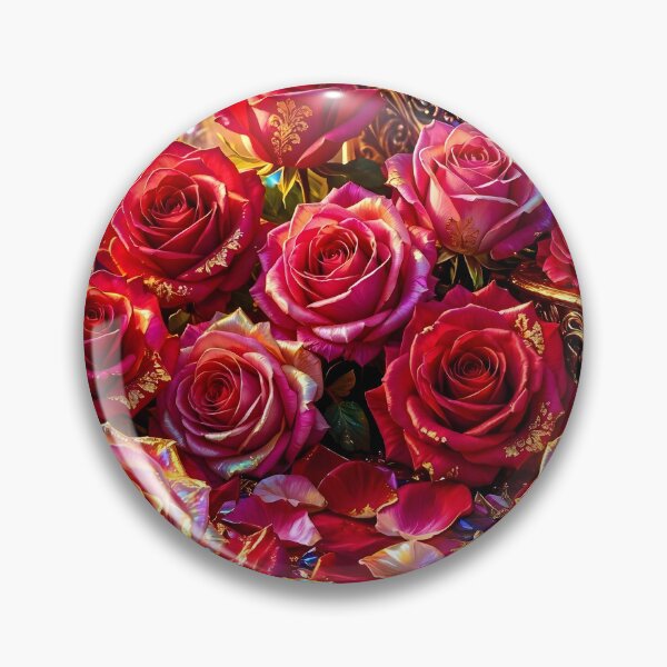 Item preview, Elegant Gold Royal Roses and Jeweled Petals Design designed and sold by Sybille-Yates.