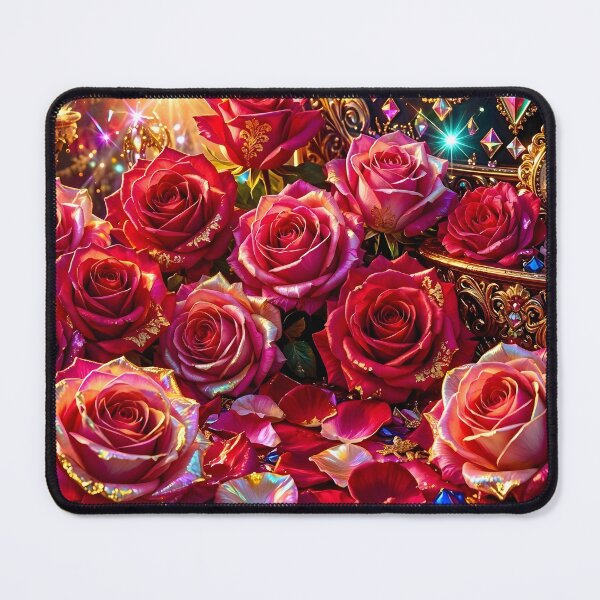 Item preview, Elegant Gold Royal Roses and Jeweled Petals Design designed and sold by Sybille-Yates.