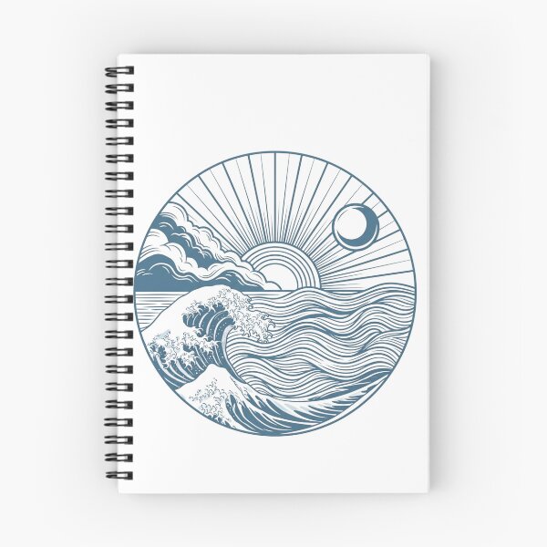 Item preview, Japanese Great Wave Rising Sun Ocean Waves Vintage Woodblock Surfer designed and sold by raedattia.