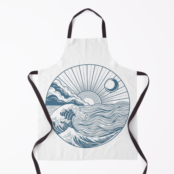 Item preview, Japanese Great Wave Rising Sun Ocean Waves Vintage Woodblock Surfer designed and sold by raedattia.