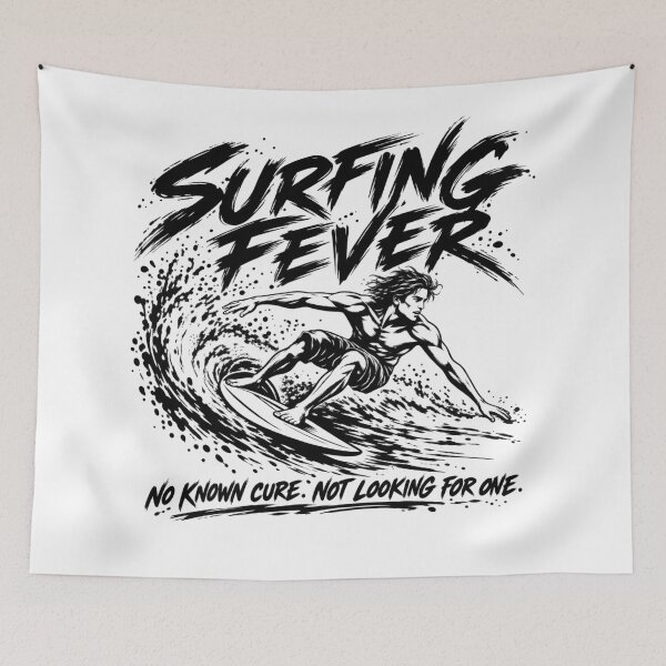 Item preview, Surfing Fever – Funny Surfing Humor – No Known Cure designed and sold by VisualWeight.