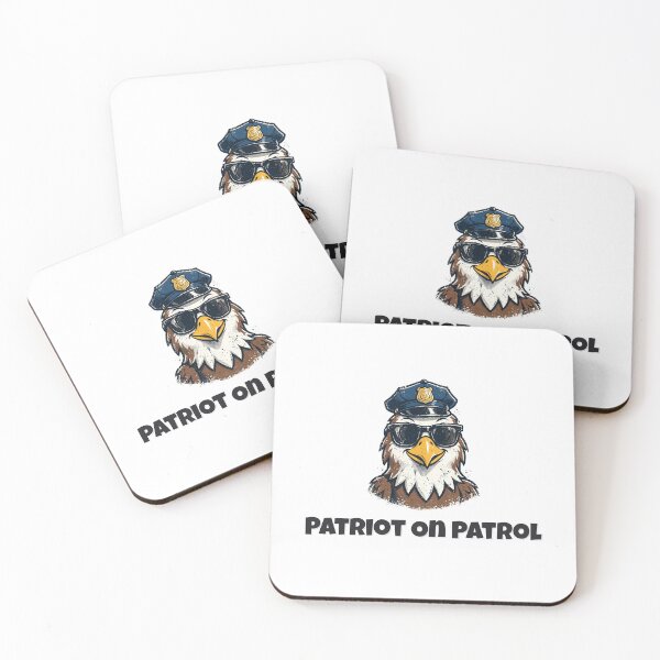 Item preview, Patriot On Patrol Funny Bald Eagle Police Design designed and sold by Wild Shades.