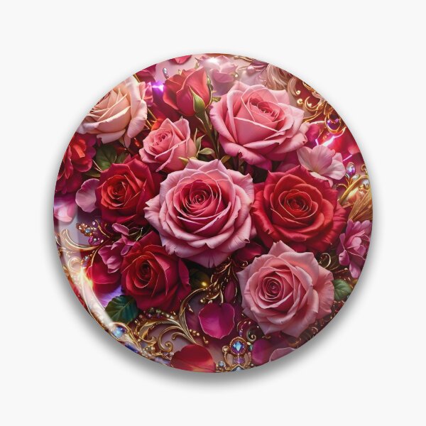 Item preview, Elegant Gold Royal Roses and Jeweled Petals Design designed and sold by Sybille-Yates.