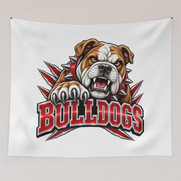 Item preview, Bulldogs Red Brown designed and sold by DigiAngDesigns.