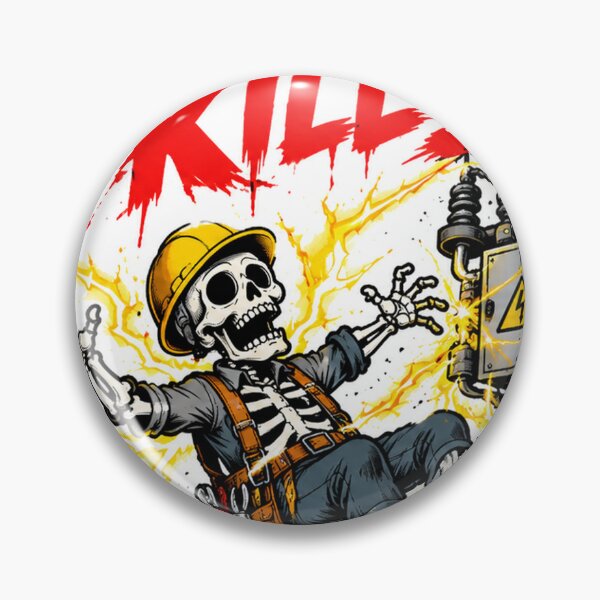 Item preview, electricity kills - Vintage Lineman Dark Humor designed and sold by SRV Shop ⭐⭐⭐⭐⭐.