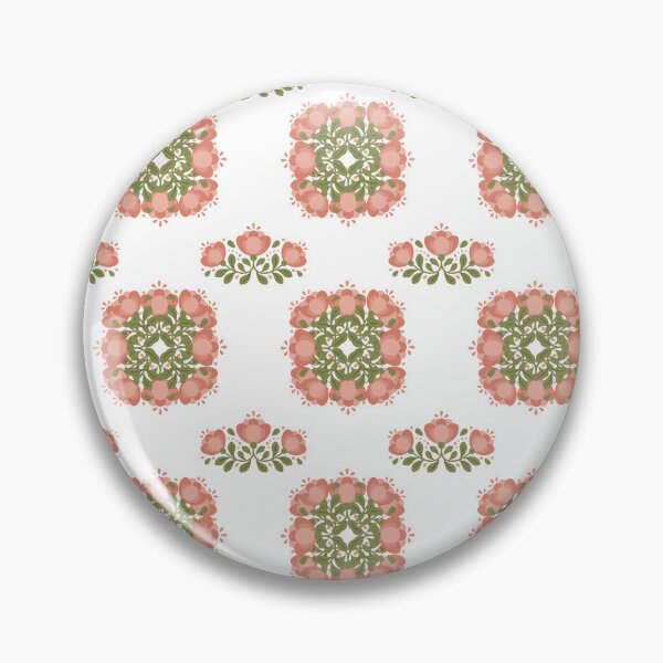 Item preview, Folk Art Coral Floral Pattern designed and sold by DILMIK..