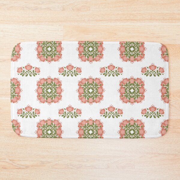 Item preview, Folk Art Coral Floral Pattern designed and sold by DILMIK..