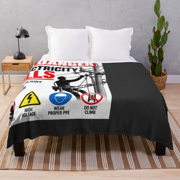 Item preview, electricity kills - Vintage Lineman Dark Humor designed and sold by SRV Shop ⭐⭐⭐⭐⭐.