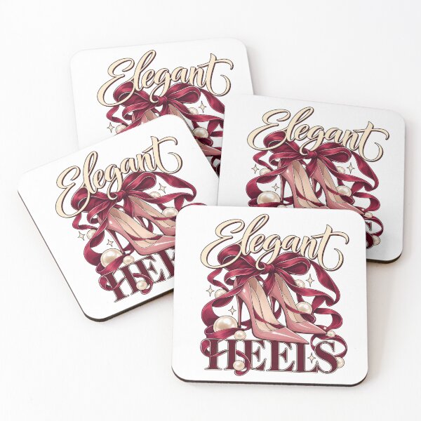 Item preview, Elegant Heels – Pink Stilettos, Burgundy Bow and Pearls designed and sold by JanuszJarowicz.